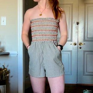 American Eagle Smocked Tube Top Romper - Size XS